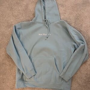 Relaxed Light Blue Crewneck Hoodie